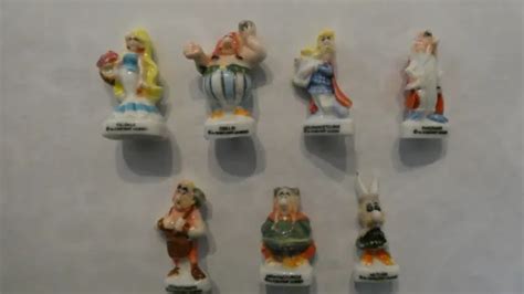 SÉRIE COMPLÈTE FÈVES Astérix 7 Fèves brillantes Arguydal 1994 EUR