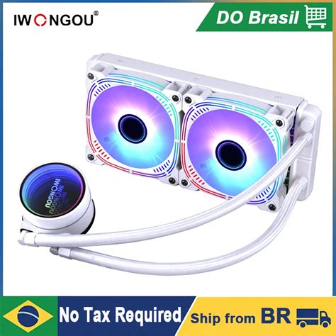 Refrigerador De Gua Iwongou Mm Branco Pin Pwm Rgb Argb Ventilador