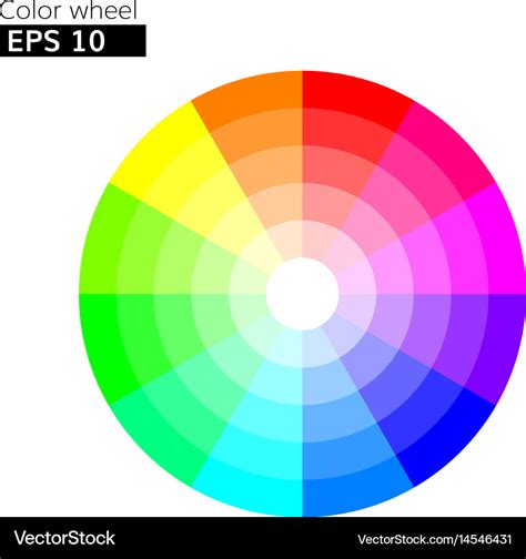 Color wheel 12 colors with 20 percent step Vector Image