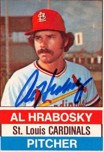 Al Hrabosky Autographed Baseball Card St Louis Cardinals Hostess