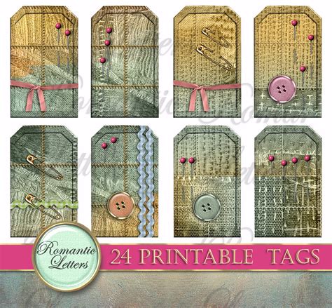 Printable Scrapbook Tags Printable Gift Tags Vintage Printable - Etsy