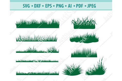 Grasses Svg File Grass Svg Wild Grass Border Dxf Png Eps 1120139 Svgs Design Bundles