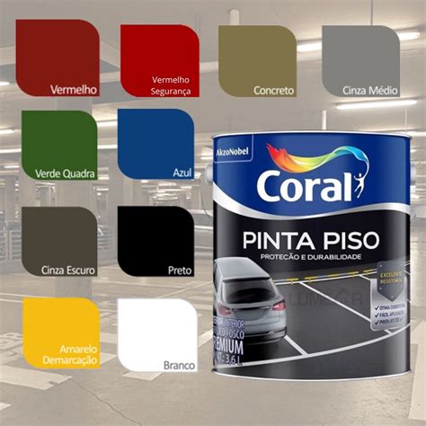 Tinta Pinta Piso Coral Gal O Litros Cores Shopee Brasil