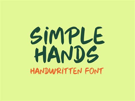 Simple Hands: Handwritten Font - Graphicsfuel