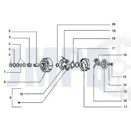 Explosionszeichnung Kupplung Vespa Ciao Jmpb Teile