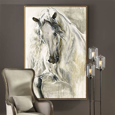 Lovely Abstract White Horse | MUR Gallery