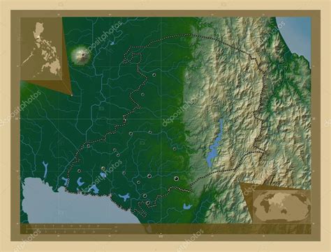 Bulacan Province Of Philippines Colored Elevation Map With Lakes And