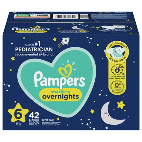 Save on Pampers Size 6 Swaddlers Overnights 33+ lbs Super Pack Order ...