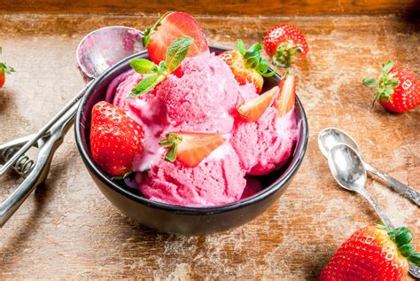 Fondos De Pantalla Comida Dulces Helado Fresas Fruta Vistoso