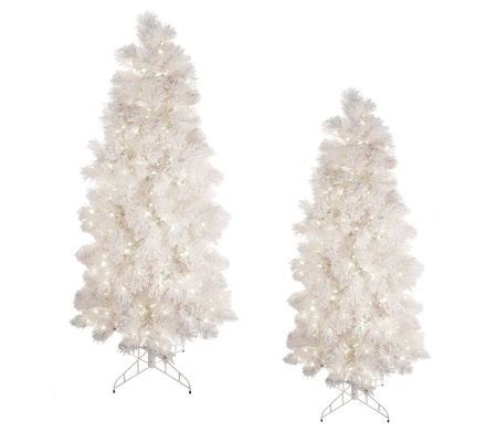 Bethlehem Lights White Flocked Christmas Tree w/ Ready Shape — QVC.com