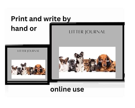 Puppy Litter Record Template | Printable Breeder Logbook for Birth