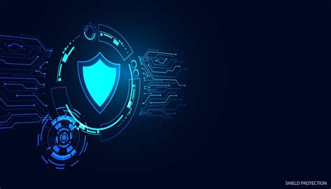 Abstract Background Digital Concept Cybersecurity Shield Anti Virus