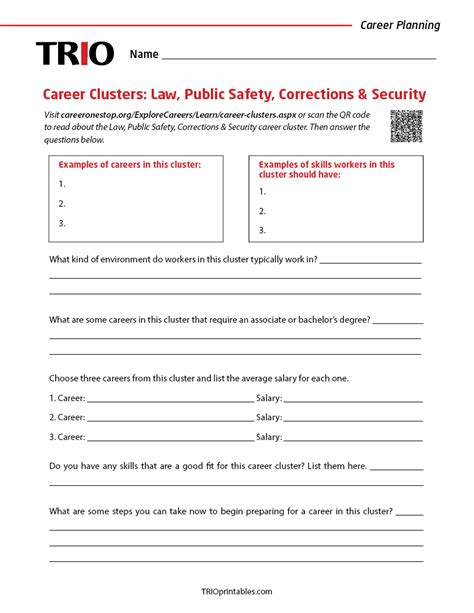 Career Clusters Law Public Safety Corrections And Security Activity