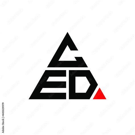 CED triangle letter logo design with triangle shape. CED triangle logo ...