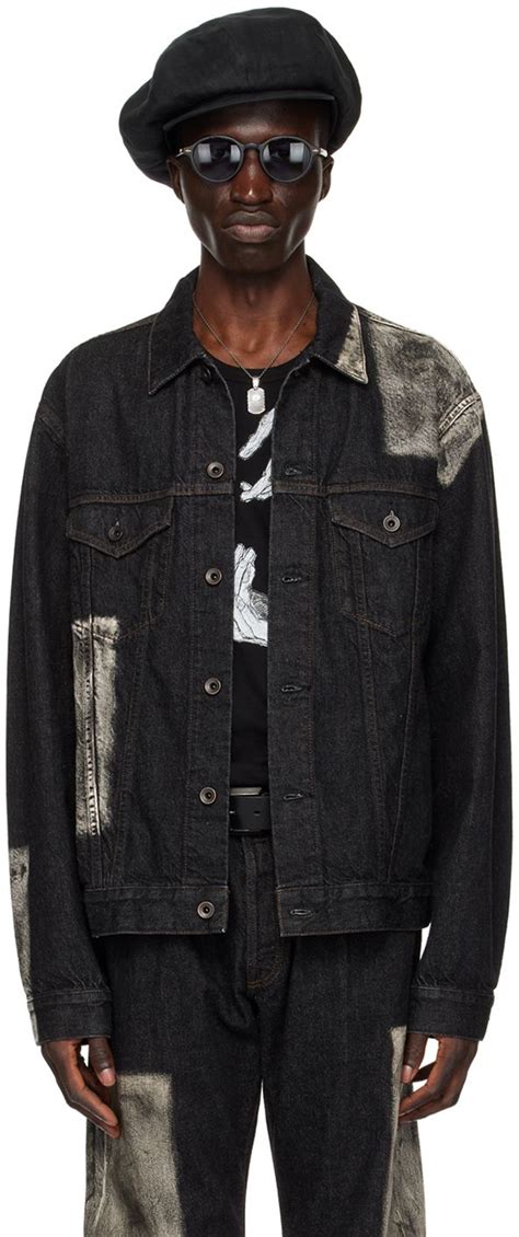 YOHJI YAMAMOTO Black Faded Denim Jacket In 2024 Faded Denim Yohji