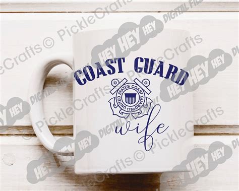 Coast Guard Wife Military Armed Forces Veteran Svg Png Digital Etsy