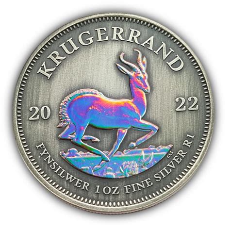 Krugerrand Oz Srebrna Moneta Antique Hologram Smocza Mennica