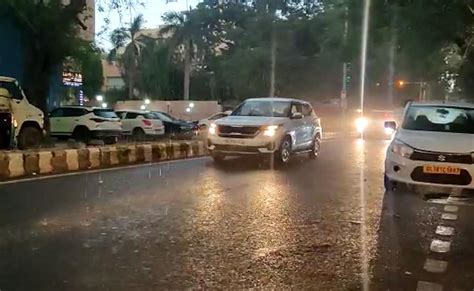 Watch Rain Hailstorm In Parts Of Delhi Brings Relief From Scorching