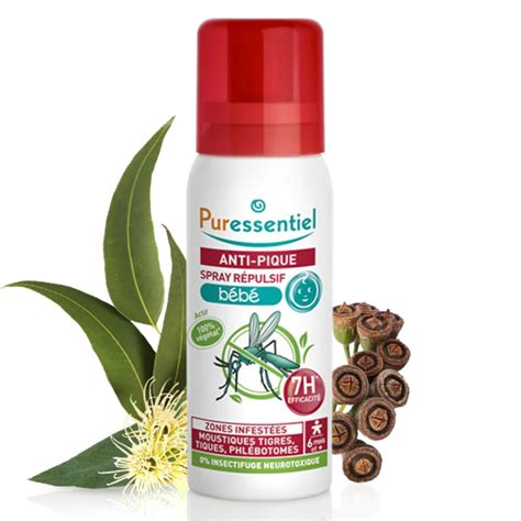 Puressentiel Anti Pique Spray Répulsif Bébé 7h Zones Infestées 60ml