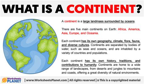 What Is A Continent Definition Of Continent