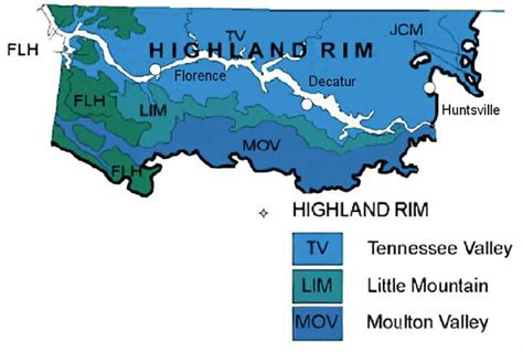 Highland Rim Districts Encyclopedia Of Alabama