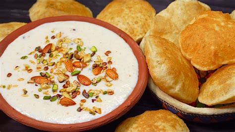 Kheer Aur Puri Recipe Quick And Easy Rice Kheer With Crispy Puri