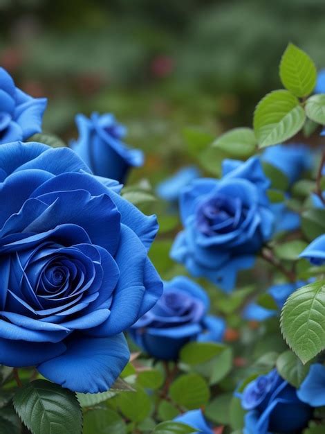 Premium Photo | Beautiful blue roses in the garden