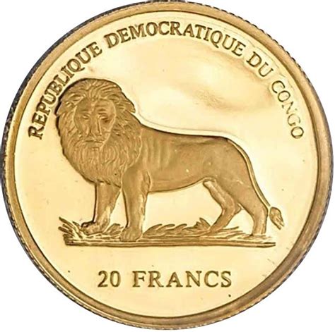 20 Francs In Memory Of Pope John Paul II Democratic Republic Of The