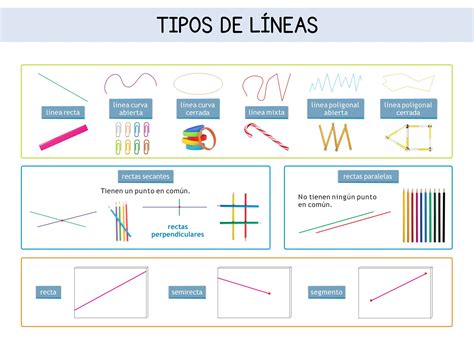 Mural Matematico Primaria Los Tipos De Lineas