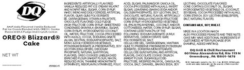 Cake Ingredients – Lynn Dairy Queens, Inc.