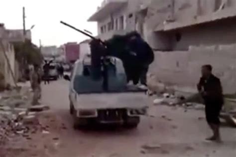 ISIS Fighter Falls From Artillery Gun In Syria In Viral Video Daily Star