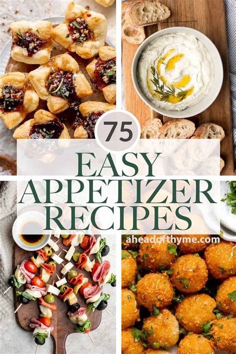 75 Easy Appetizer Recipes Recipe Easy Appetizer Recipes