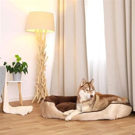 Panier Chien En Lit Chien Coussin R Versible L X Cm Marron