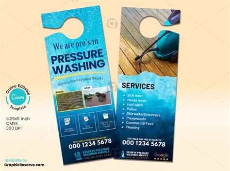 Exterior Cleaning Canva Door Hanger Design Graphic Reserve