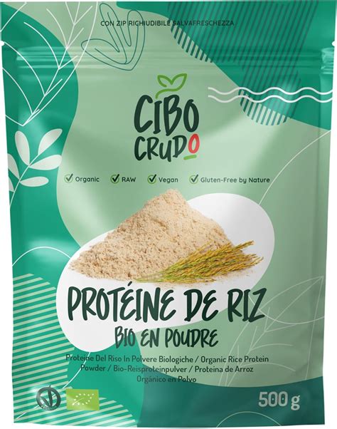 Protéines de Riz en Poudre Bio 500g Proteines Vegetales et Vegan