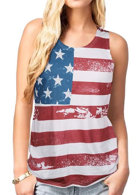 Buy Jinting American Flag Print Tank Tops For Women Patriotic Usa Flag