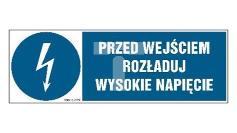 Znak Hf Przed Wej Ciem Roz Aduj Wysokie Napi Cie X Cm Pn