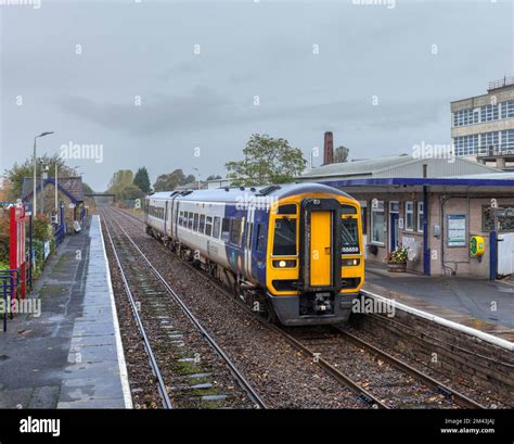 Northern Rail Class 158 Dmu Train 158859 Arriving At Bentham Railway Station On The Little North