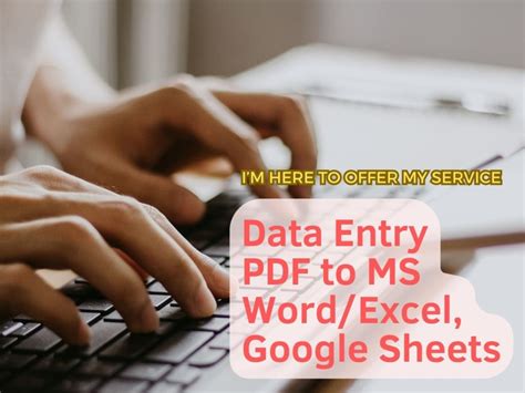 Data Entry Into Ms Word And Ms Excel Typing Expert Upwork