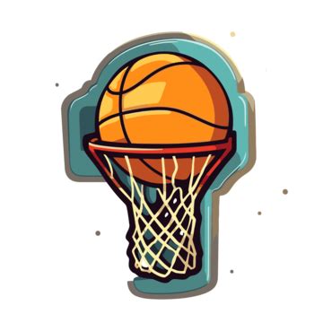 Cartoon Basketball Logo Drawing Vector, Clipart, Sticker Design With ...