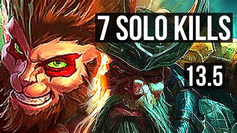 WUKONG Vs GANGPLANK TOP 7 Solo Kills 1 2M Mastery KR Diamond