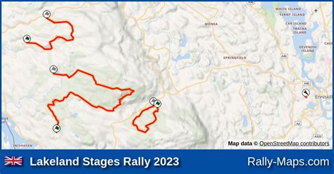 Streckenverlauf Lakeland Stages Rally 2023 RallyeKarte De