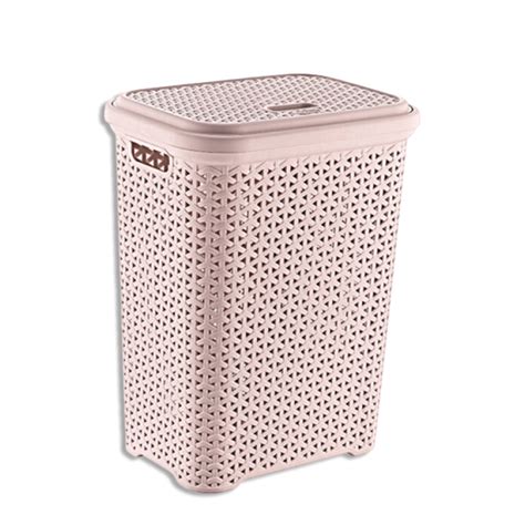 Hobby Life L Pink Rattan Laundry Basket Freeshop