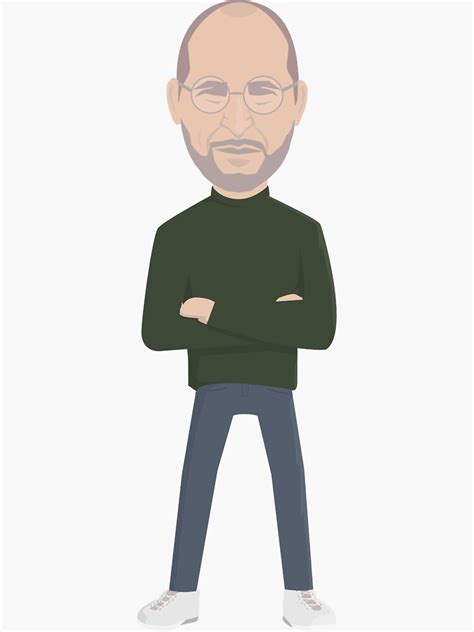 "Steve Jobs Cartoon " Sticker by OnlyC | Redbubble