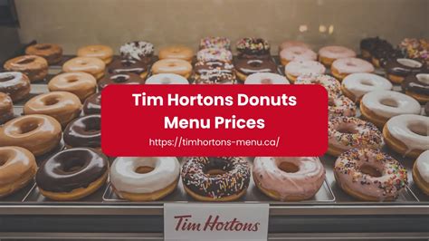 Tim Hortons Donuts Menu with Prices 2025 (February)