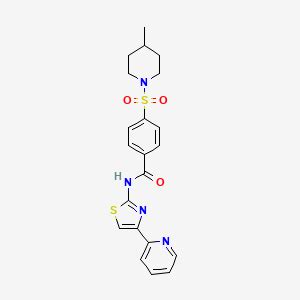 4 4 Methylpiperidin 1 Yl Sulfonyl N 4 Pyridin 2 Yl Thiazol 2 Yl