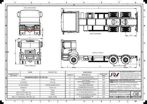 Montagem Caminhão B C A D I VISTA LATERAL E D H VISTA SUPERIOR I