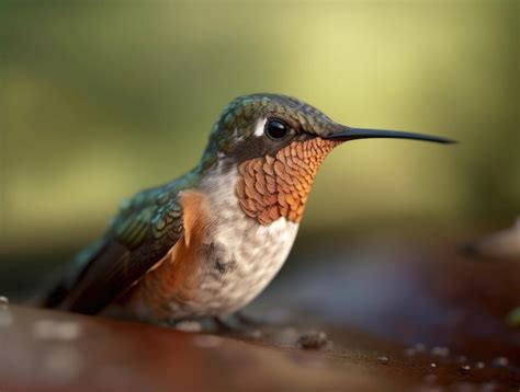 Premium AI Image | Hummingbird macro shot