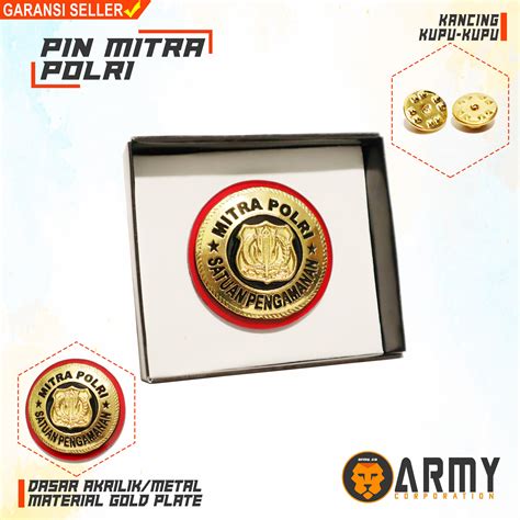 Pin Mitra Polri Motif Akrilik Lazada Indonesia