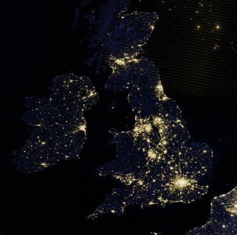 Pictures Of The British Isles From Space At Night Rcasualuk